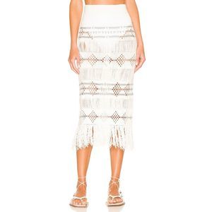 NEW MISA Los Angeles Rain Skirt in White Size S REVOLVE MSRP $290